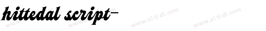 hittedal script字体转换